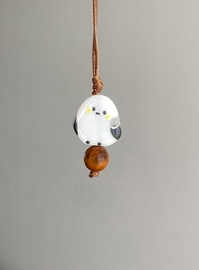 白色可爱小鸟吊坠项链女款锁骨链