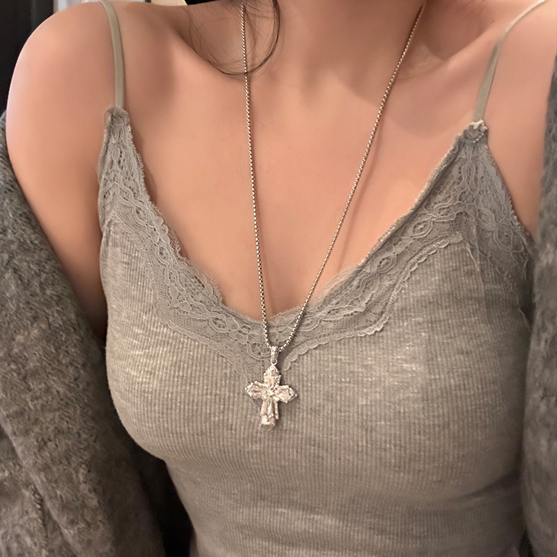 十字架项链女款2025新款配饰长款