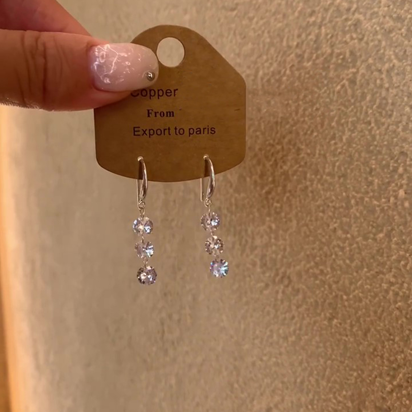 爆闪仿钻耳环2025新爆款高级感女