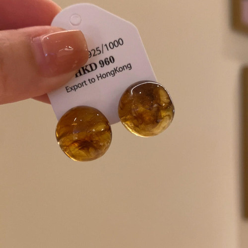 美拉德耳钉2025新爆款高级感耳环