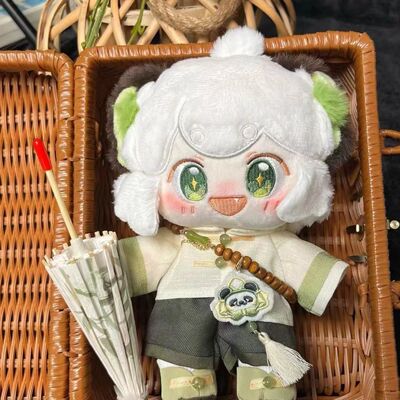 正版罗小黑战记棉花娃娃人形毛绒玩偶众生之门咖啡师换装公仔人偶