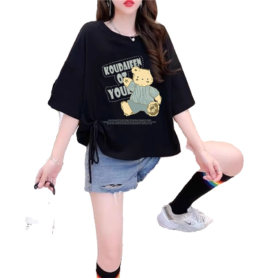 时尚洋气超好看纯棉小个子t恤女