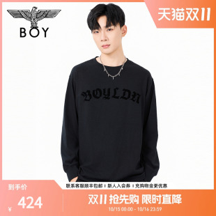 圆领潮牌长袖 BOYLONDON2025秋季 朋克薄款 男女同款 T恤N15804 新款