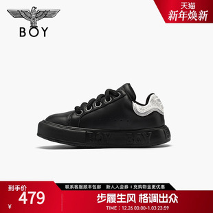 低帮板鞋 BOY 黑色圆头时尚 休闲鞋 N79006 LONDON春秋男女同款