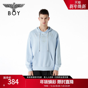 卫衣男女款 烫钻宽松连帽长袖 BOYLONDON春季 N04017 阳光玫瑰