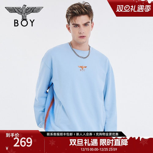 boylondon卫衣字母印花圆领套头