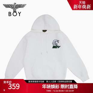 N04016 连帽卫衣斜插袋提花高街朋克长袖 BOYLONDON春季 男女同款