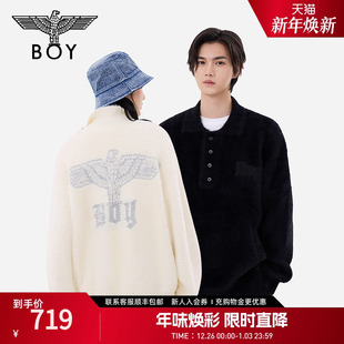 情侣潮牌仿貂毛软糯绒绒毛衫 BOYLONDON春季 N60009 奶油泡芙