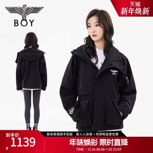 BOYLONDON春季 运动潮牌连帽夹克外套M23052 多口袋户外风男女同款