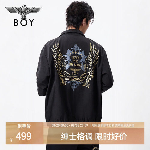 【金翼华章】BOYLONDON秋季情侣款印花休闲百搭梭织外套N23801