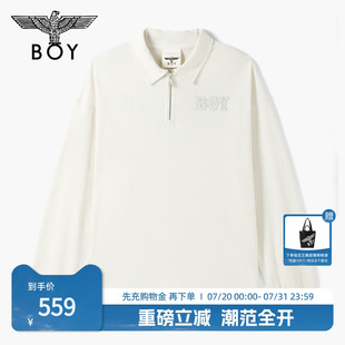 休闲长袖 BOYLONDON25新款 春夏情侣款 N00005 POLO衫 北国 雪