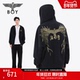 皇家骑士 BOYLONDON春季 男女同款 潮牌连帽开衫 卫衣外套N06009