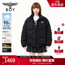 BOYLONDON宽松短款 羽绒服秋冬防寒立领外套90绒男女上衣N28906