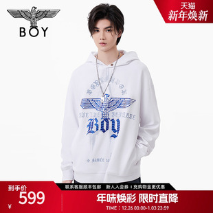 N04027 上衣烫钻潮牌朋克连帽套头卫衣长袖 BOYLONDON春季 男女同款
