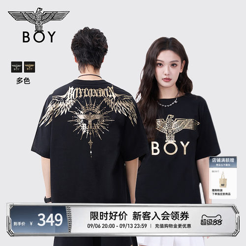boylondon男女同款痞帅炸街T恤