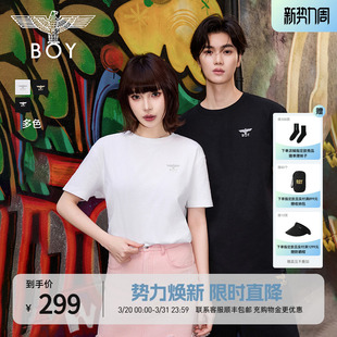 寂寥黑夜 男女同款 BOYLONDON黑色基础款 夏季 T恤N01257 潮牌短袖