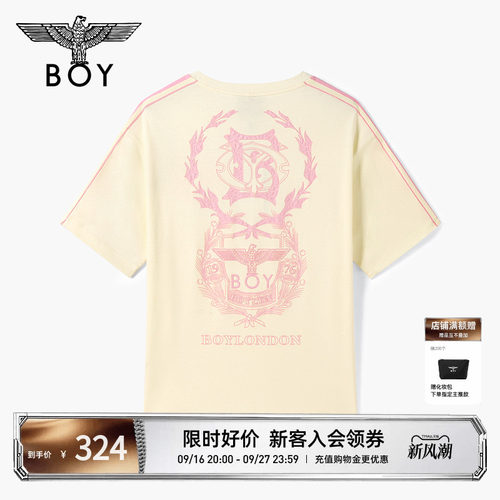 【时光之恋】BOYLONDON短袖上衣潮牌印花圆领夏男女同款T恤N01070