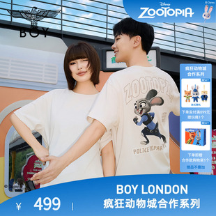 短袖 BOYLONDON春季 T恤朱迪印花N01369 迪士尼疯狂动物城合作