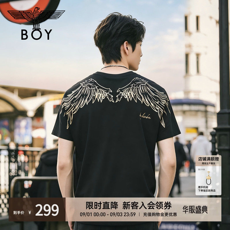 【金翼凌云】BOYLONDON翅膀美式高街潮牌26夏季男女短袖T恤N01911图片
