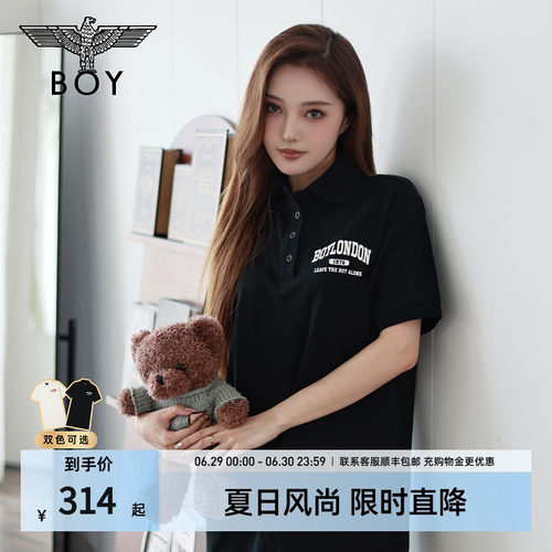 BOYLONDON24学院风polo连衣裙
