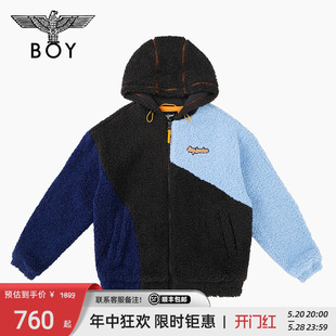 羊羔绒夹克NAX016 撞色百搭长袖 秋冬季 BOYLONDON潮牌外套男女同款