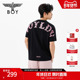 男女短袖 BOYLONDON黑粉宽松时尚 朋克潮牌圆领T恤春夏新款 N01905