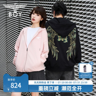 情侶外套潮牌寬松連帽開衫 燦若繁星 BOYLONDON秋季 衛(wèi)衣N06904