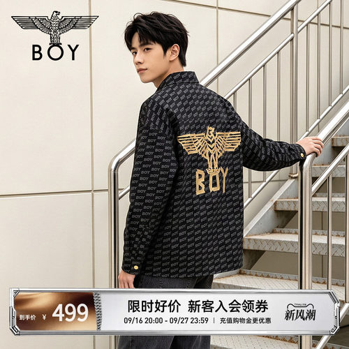 BOYLONDON满印金标夹克衬衫外套