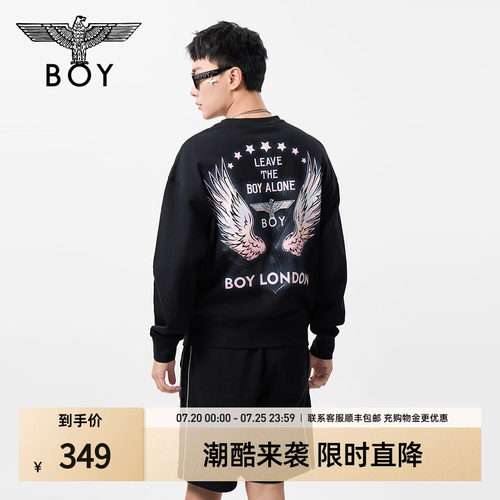 【自由之翼】BOYLONDON春季情侣款闪粉长袖圆领卫衣N03800