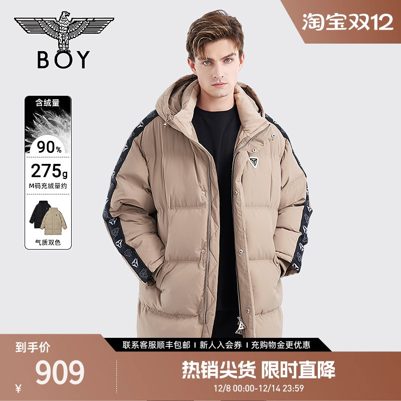 boylondon休闲老鹰保暖羽绒服