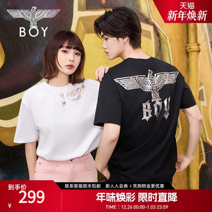 休闲T袖 男女烫银闪粉印花时尚 BOYLONDON夏季 N01027 浮光掠影