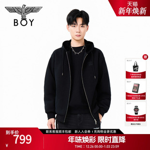 休闲运动连帽外套N06024 2025春新款 BOYLONDON开衫 卫衣男女情侣款