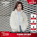 BOYLONDON秋冬情侣外套白色保暖仿毛绒夹克N23007 奶酪陷阱