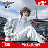 外套绣花潮牌美式 BOYLONDON春季 男女同款 休闲飞行员夹克N23027