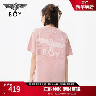 元 夏季 气少女 短袖 粉色潮牌休闲T恤N01095 BOYLONDON男女同款
