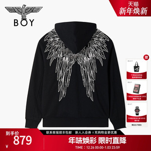 刺绣拉链外套卫衣开衫 潮牌情侣款 N06027 春季 BOYLONDON2025新款