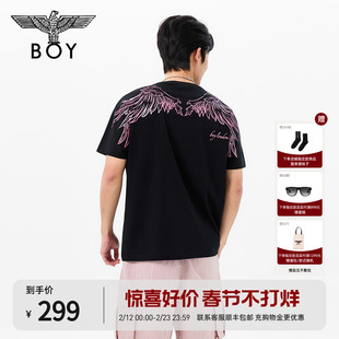 BOYLONDON翅膀美式高街潮牌2026年春夏男女款短袖T恤N01911