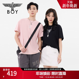 潮酷T恤N01105 烫钻炫彩翅膀印花时尚 BOYLONDON春情侣款 短袖