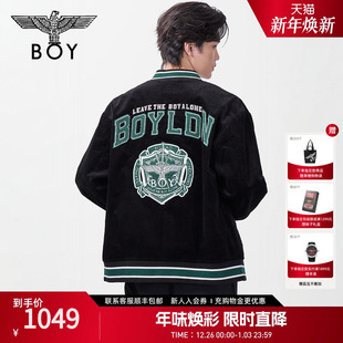 情侣款 春季 BOYLONDON25新款 棒球潮牌朋克外套N23024 复古Club