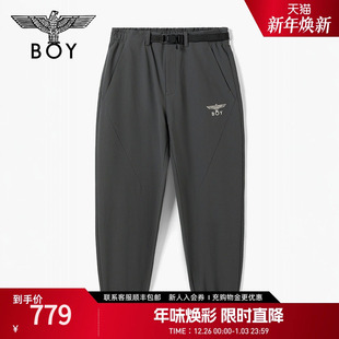 N34032 户外运动休闲灰色束脚裤 BOYLONDON男女同款 长裤