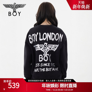 涂鸦印花宽松潮酷圆领套头卫衣N03042 长袖 BOYLONDON春季 男女同款