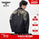 BOYLONDON春季 情侣外套棒球领潮牌休闲潮酷简约飞行员夹克N001