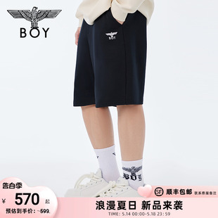 时尚 款 经典 休闲裤 N14002 黑色抽绳短裤 情侣款 BOYLONDON春夏24新品