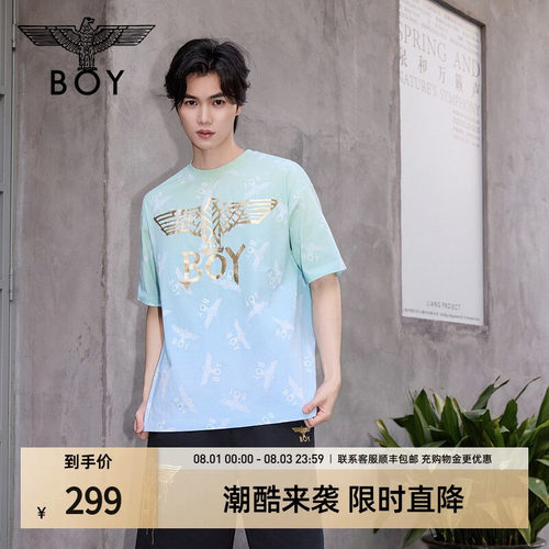 boylondon23鹰标满印短袖