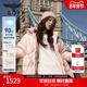 BOYLONDON羽绒服女款 粉色立领冬季 潮牌连帽防寒外套90绒N28022