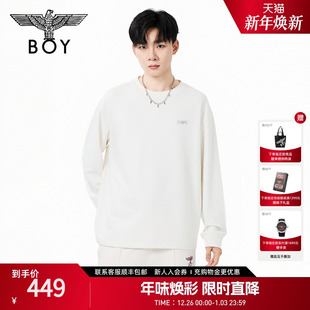 休闲简约圆领套头长袖 潮牌情侣款 卫衣N03072 春季 BOYLONDON25新款