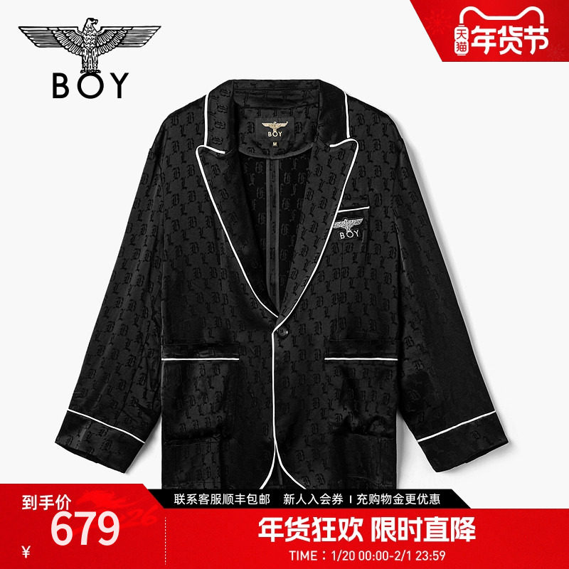 BOYLONDON开衫情侣款西装外套提花潮流衬衫翻驳领休闲上衣N41000,男装,休闲西服,淘宝优惠券,粉丝福利购,淘宝优惠卷