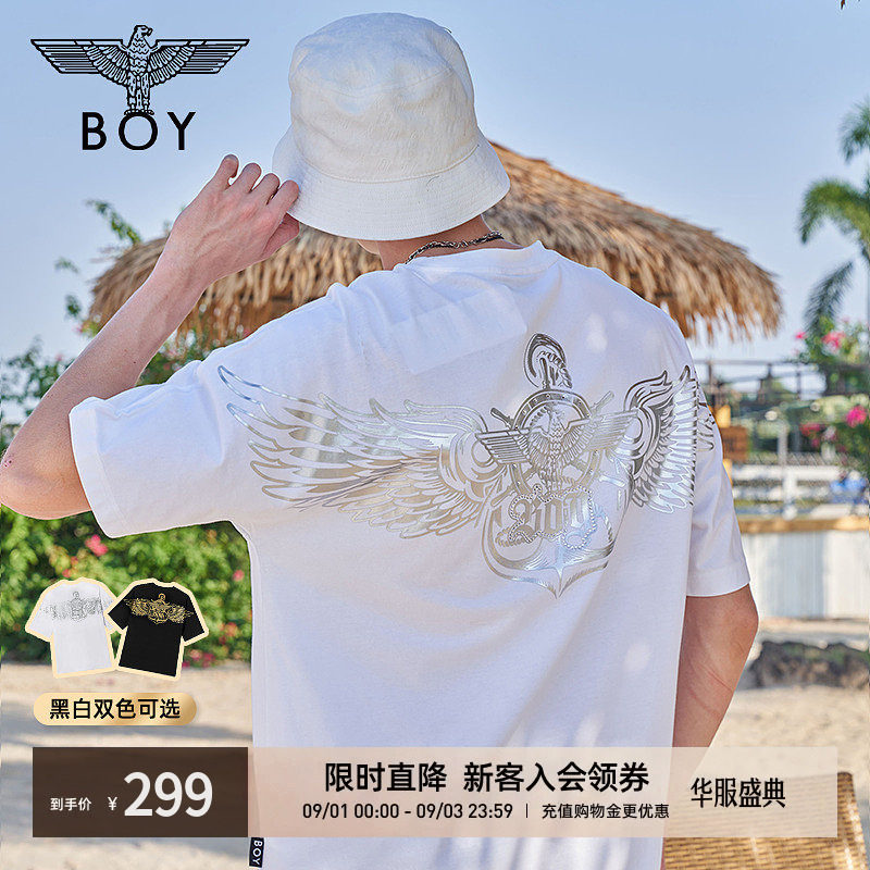 boylondon24银烫钻翅膀短袖短袖图片
