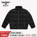 外套绒面字母印花立领潮牌保暖羽绒服M28700 BOYLONDON冬季 情侣款