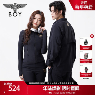 BOYLONDON春季 休闲运动健身瑜伽服外套W12901 女士潮牌简约修身
